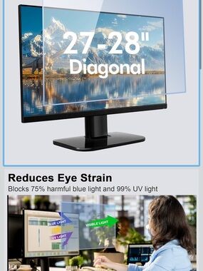 NEW 27-28” Blue Light Filter for Computer Monitor